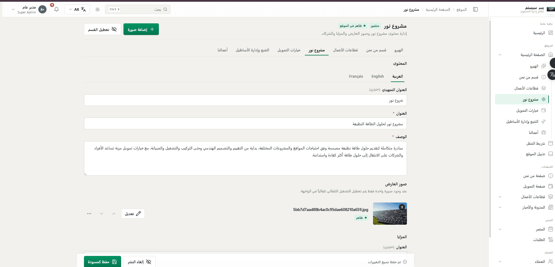 Noor Project section