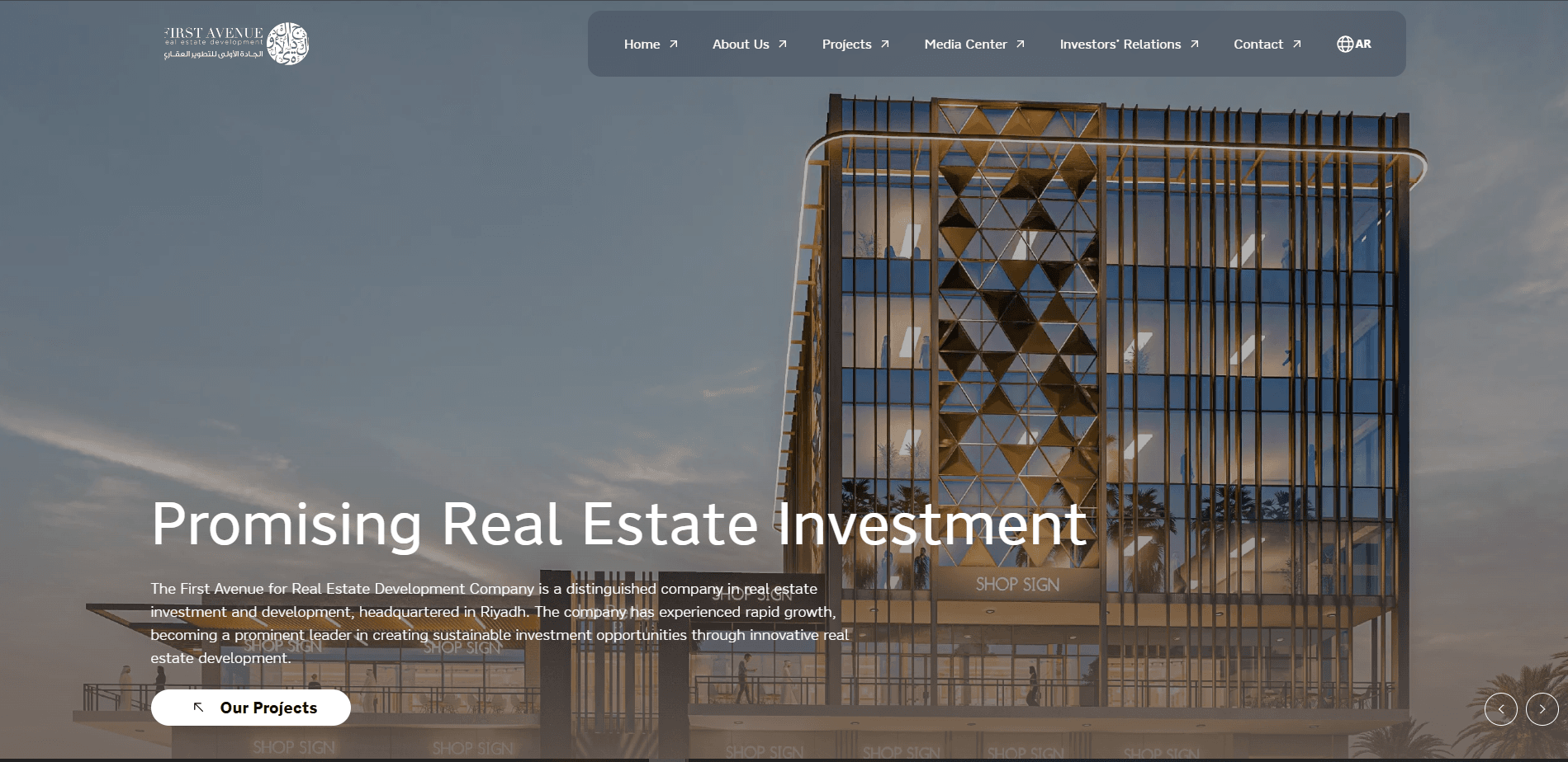 First Avenue – Real Estate Corporate Website
