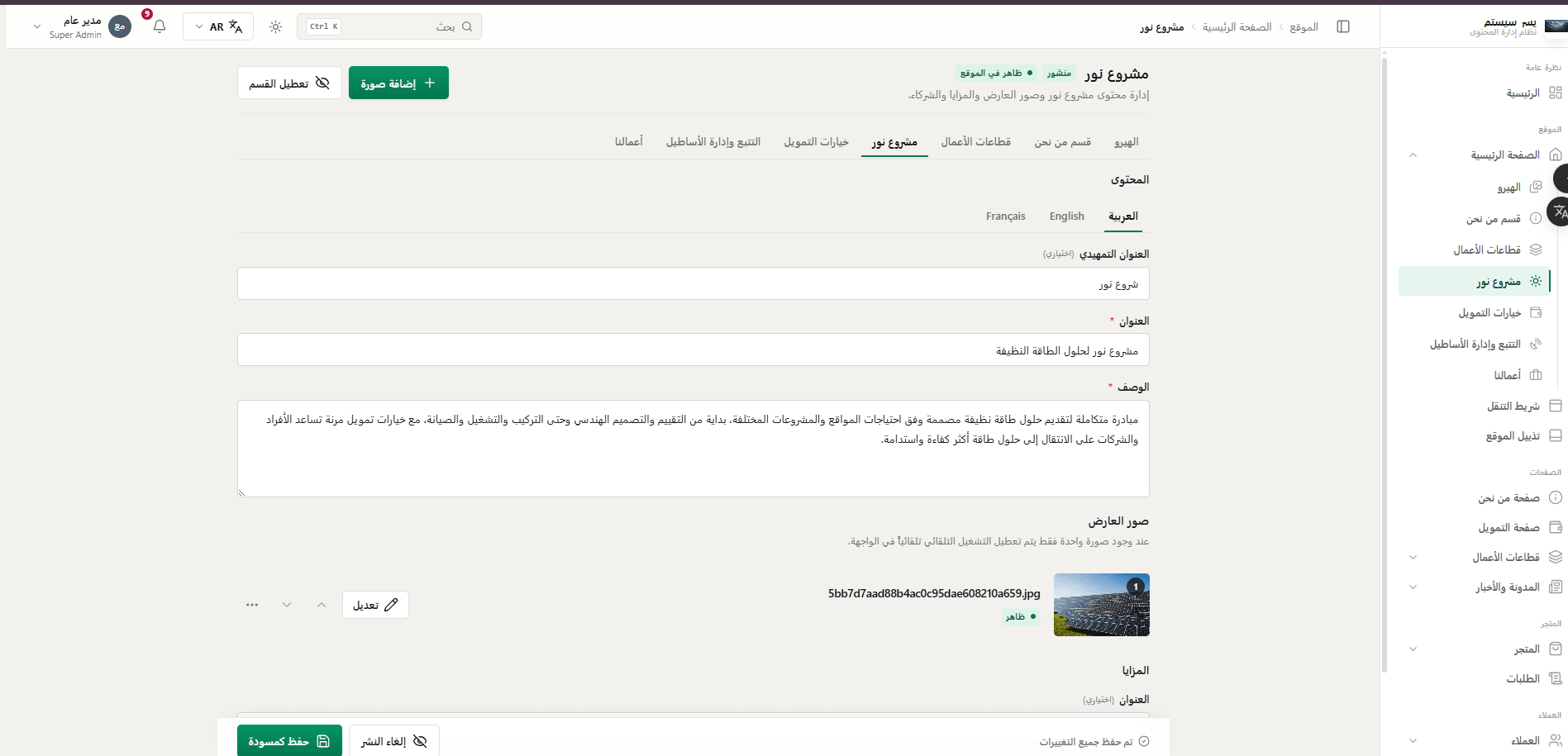 Noor Project section